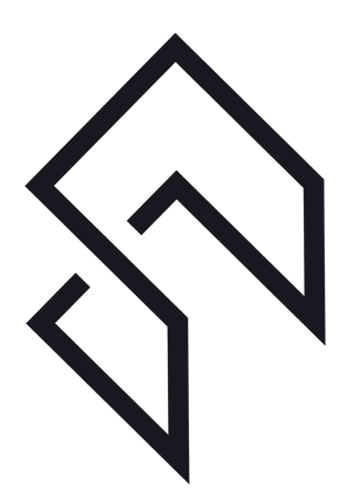 Industrieklettern Tirol Logo und Icon – Bergsilhouette mit Seil