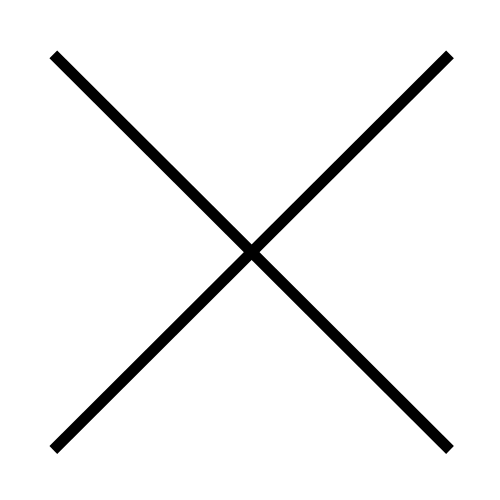Schließen-Icon für Mobile Navigation – schwarzes X Symbol
